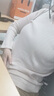 LPOX2025新款V領(lǐng)套頭長(zhǎng)袖針織打底衫女毛衣百搭內(nèi)搭毛衫修身上衣女 夾花米 L [建議100-110斤] 曬單實(shí)拍圖