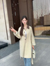 香影英倫學(xué)院風(fēng)卡其色風(fēng)衣女2025春季新款撞色翻領(lǐng)中長款休閑外套 卡其色 XS 曬單實(shí)拍圖