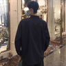 花花公子黑色長(cháng)袖襯衫男士高級感商務(wù)上衣春秋薄款外套休閑冰絲垂感白襯衣 黑色 XL 曬單實(shí)拍圖