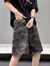 楠笙記vintage美式復(fù)古迷彩工裝短褲男士學(xué)生夏季寬松休閑伐木五分褲子 迷彩 XL 曬單實(shí)拍圖