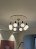 一格照明（YIGELIGHTING）中古風(fēng)LED客廳吊燈法式主燈餐廳吊燈飾大廳燈飾臥室燈具套餐組合 全光譜_8頭85CM三色變光 曬單實(shí)拍圖