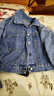 LPOX牛仔外套女春秋季短款小個(gè)子2025年新款復古洋氣上衣寬松顯瘦學(xué)院 藍色上衣 S 曬單實(shí)拍圖