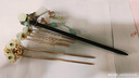 煙雨江南編發(fā)發(fā)飾U型釵女盤(pán)發(fā)神器發(fā)飾小釵清新簡(jiǎn)約學(xué)生成人款發(fā)釵 淺綠色（曦花漫發(fā)釵） 1件套 曬單實(shí)拍圖