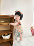 龍喜年一周歲女寶禮服中式國風旗袍生日百天抓周宴嬰幼女童裙子公主夏 淺綠色 神龍見首淺綠 80 曬單實拍圖