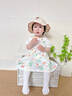 優(yōu)奇小碎花女寶寶公主裙夏季薄款莫代爾嬰兒夏裝裙子一周歲連衣裙 兔兔花園 80 曬單實拍圖