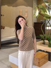 MaxMara 2025春夏女裝羊毛羊絨提花針織毛衣9361105106 駝色 S 曬單實(shí)拍圖