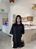 安踏短袖女夏季T恤薄款夏天女款休閑涼感家居運動(dòng)服寬松上衣情侶裝 基礎黑 L 曬單實(shí)拍圖