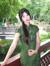 艾珠兒（Aizhuer）丹青客新中式國風(fēng)連衣裙提花改良旗袍女氣質(zhì)復古短袖長(cháng)裙子女夏季 圖片色半袖 M 曬單實(shí)拍圖