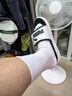 NEW BALANCE NB 男款女款休閑透氣百搭白色高筒組合裝logo襪LASM2904 白色2雙 L(男款26-28cm) 曬單實(shí)拍圖
