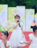 G.DUCKKIDS女童白色公主裙連衣裙夏季2025新款大兒童裝生日花童禮服婚紗裙子 白色 加頭紗 120 cm 曬單實(shí)拍圖