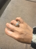 燮樂豪華顯大IGI證書PT950鉑金人工培育鉆石女士戒指人造戒子女友禮物 下單備注所需號數(shù) 18K金1克拉培育鉆石D色VS1/3EX/N 曬單實拍圖