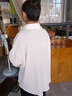 DAVEY MODE中長款薄款襯衫防曬衣女夏季2025新款冰絲寬松大碼防曬服開衫外套 白色 M （適合90-110斤） 曬單實拍圖