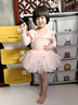 舞東方舞蹈服兒童女練功服秋冬長(cháng)袖女孩芭蕾舞裙跳舞衣女童中國舞形體服 藕粉色-長(cháng)袖（練功服+裙子） 130 (身高120-130厘米) 曬單實(shí)拍圖