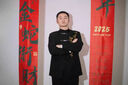 羅蒙（ROMON）新中式西裝男士訂婚衣服套裝國風(fēng)立領(lǐng)中山裝金竹刺繡男孩成人禮服 1黑色西服+白色短T+西褲 XL 曬單實拍圖