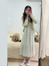 棉致裙子女夏法式甜美小清新仙氣超仙森系開衫碎花吊帶連衣裙兩件套裝 綠色開衫+吊帶裙 【套裝】 S 【建議100斤內(nèi)】 曬單實(shí)拍圖