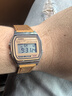 卡西歐（CASIO） 男士手表復古小方塊電子金色表盤(pán) 防水運動(dòng)學(xué)生禮物 曬單實(shí)拍圖
