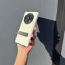 RNX適用oppofindn5新品手機殼OPPOFindN5鏡頭全包保護套折疊屏防摔邊框真皮后蓋簡約外殼自帶旋轉支架 阿塔卡白【鉸鏈旋轉支架款+高清前蓋】鏡頭大孔 OPPO Find N5 曬單實拍圖