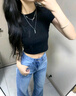 水中玉美拉德復(fù)古串珠蝴蝶項鏈女輕奢小眾鎖骨毛衣鏈新中式國風(fēng)春秋配飾 蝴蝶項鏈【鏈長40cm+延長鏈6cm】 曬單實拍圖