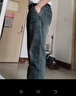 吉普（JEEP）高端男士牛仔褲男2025秋季新款寬松闊腿褲潮牌休閑直筒長褲子男褲 曬單實拍圖