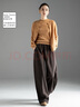 德瑪納【自在衛褲】高腰寬松闊腿彎刀褲女春秋熱銷(xiāo)款水洗休閑長(cháng)褲 曬單實(shí)拍圖