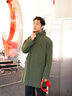 卡爾美（KELME）中長(cháng)款風(fēng)雨衣男新款運動(dòng)風(fēng)衣連帽梭織外套夾克 青松綠 L 曬單實(shí)拍圖