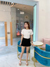 t恤女2025夏季修身顯瘦繡花女士上衣韓版圓領(lǐng)正肩半袖棉休閑短袖 白色 L 建議100-110斤 曬單實(shí)拍圖