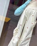 衣然呈品工裝休閑褲女春秋季新款蝴蝶結(jié)小熊印花運(yùn)動(dòng)速干高腰闊腿長(zhǎng)褲子女 杏色 M 【建議95-110斤】 曬單實(shí)拍圖