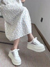 達芙妮厚底小白鞋女2025新款網(wǎng)面透氣包頭拖鞋女夏外穿帆布鞋子 單網(wǎng)白 37 曬單實(shí)拍圖