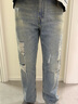 Levi's?SilverTab?25春夏新款男士美式高街破洞寬松直筒牛仔褲 藍色 31 (32) 曬單實拍圖