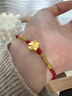 中國黃金（CHINA GOLD）黃金手鏈足金四葉草瑪瑙紅繩送媽媽女友生日節(jié)日禮物轉(zhuǎn)運珠 0.2-0.25g足金四葉草手鏈+禮盒 曬單實拍圖