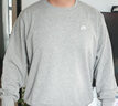 耐克(NIKE)男春秋圓領(lǐng)衛衣 休閑運動(dòng) 時(shí)尚簡(jiǎn)約 FN3889-063灰 2XL 曬單實(shí)拍圖