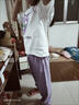 藍(lán)貝妮女童夏裝套裝2025新款洋氣女大童裝夏季女孩短袖運動服裝兒童衣服 紫草莓 160 碼建議身高150CM 曬單實拍圖