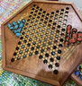 結(jié)盟者跳棋玻璃球兒童益智木質(zhì)棋盤大號大人親子瑪瑙 大號紅影木跳棋+玻璃彈珠 曬單實拍圖