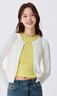 森馬（Semir）針織開(kāi)衫女短款絞花修身內搭打底休閑秋季簡(jiǎn)約圓領(lǐng)衣服甜美風(fēng) 奶白10501 L 曬單實(shí)拍圖