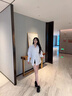 VEOX2025白色襯衫女法式百搭上衣設(shè)計感小眾中長款韓版外衣外套白襯衣 S 曬單實(shí)拍圖