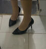 凰巣職業(yè)高跟鞋女細跟軟底面試空乘學(xué)生禮儀課正裝通勤黑色工作鞋皮鞋 黑色啞光高跟鞋【38碼 5cm】 曬單實(shí)拍圖