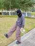 藍(lán)岐夏裝BLUE戶外潮流側(cè)口袋防潑水工裝褲可調(diào)節(jié)束腳百搭彎刀褲子女裝 臟粉色 S （WS） 曬單實拍圖