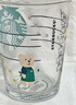 星巴克星巴克杯子25周年敞口玻璃杯可堆疊水杯子圓形桌面杯小清新咖啡杯 小熊敞口玻璃杯414ml 曬單實(shí)拍圖