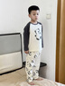 俞兆林（YUZHAOLIN）兒童睡衣春季男童純棉家居服套裝中大童衣服童裝 手繪小熊貓 曬單實(shí)拍圖