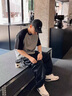 棉致可拆卸戶(hù)外登山?jīng)_鋒褲子夏季男士2025春夏薄款寬松直筒工裝褲子男 莫尼綠 L 碼（110-130斤） 曬單實(shí)拍圖