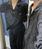 浪莎睡衣男春秋季長(zhǎng)袖日系無(wú)印風(fēng)可外穿男士家居服套裝 無(wú)印黑 2XL 曬單實(shí)拍圖