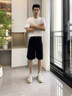Lee Cooper/李庫珀 男士黑色短褲夏季新款潮牌時(shí)尚寬松簡(jiǎn)約牛仔五分褲男 黑色 XL 【建議130-140斤左右】 曬單實(shí)拍圖