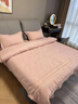 水星家紡四件套純棉100全棉磨毛床單被套輕奢床上用品 迪奧豆沙粉【送精美包裝】 床單款 1.5床單四件套/被套2.0x2.3 曬單實(shí)拍圖