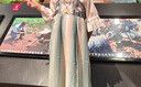 奧蒙威漢服女童新款刺繡齊胸襦裙古風(fēng)兒童夏季短袖6-12歲古裝國風(fēng)裙子 藍色 110 曬單實(shí)拍圖