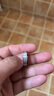 若妃pt950鉑金對戒情侶白金對戒簡約釘砂素圈戒指男鉑金婚戒七夕禮物 【單個賣】21號【6.8-7.0g】 曬單實拍圖