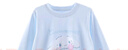 Hello Kitty兒童長袖t恤女童圓領打底衫中大童上衣秋裝 G021天使藍 160cm  曬單實拍圖