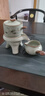 瓷牌茗茶具（cipaiming teaset）汝窯功夫茶具套裝家用陶瓷泡茶壺茶杯懶人石墨高檔自動(dòng)茶具整套 汝窯富竹自動(dòng)茶具10頭 曬單實(shí)拍圖