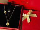周六福5G工藝黃金項(xiàng)鏈女雪花糖足金吊墜計(jì)價(jià)A0612360 約3.19g 40+5cm  曬單實(shí)拍圖