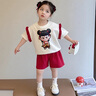 G.DUCKKIDS小黃鴨童裝哪吒衣服女童套裝夏季2025新款兒童夏裝小女孩短袖短褲 圖片色 90 建議1~2歲【 80-90cm】cm 曬單實拍圖