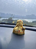 一賓（YIBIN）汽車擺件財(cái)神爺車載香水香薰飾品高檔車內(nèi)裝飾品中控臺(tái)招財(cái)男女士 財(cái)神爺【彩繪紅+檀木出入平安】 曬單實(shí)拍圖